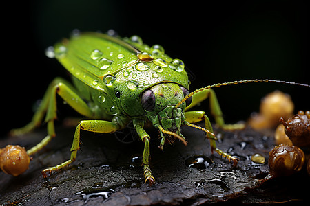 绿色臭虫昆虫幼虫高清图片