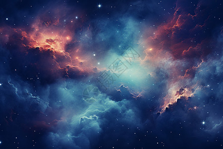 太空星云缤纷宇宙背景
