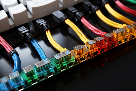 计算机电缆信息技术通信线路背景