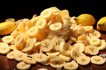 新鲜的香蕉背景图片