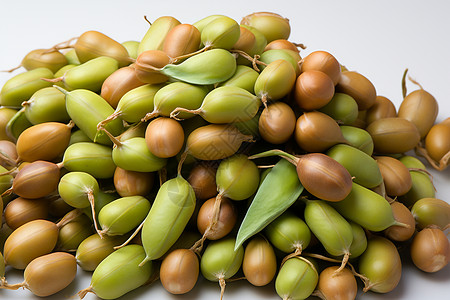 新鲜的豆类豇豆豆茎高清图片