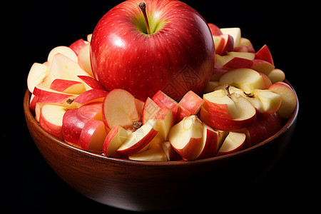 苹果果盘新鲜苹果的诱惑背景