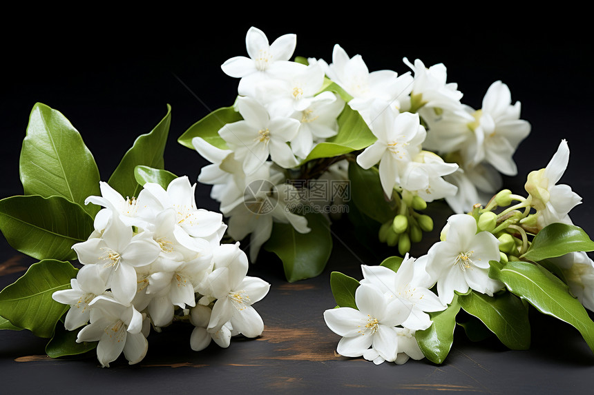 清新自然的白色花朵图片