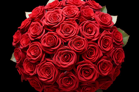 美丽绽放的红玫瑰背景图片