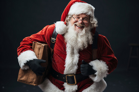 微笑的圣诞老人背景图片