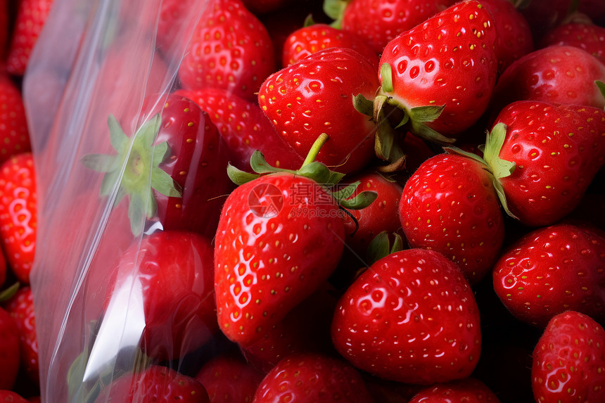 美味的成熟草莓图片