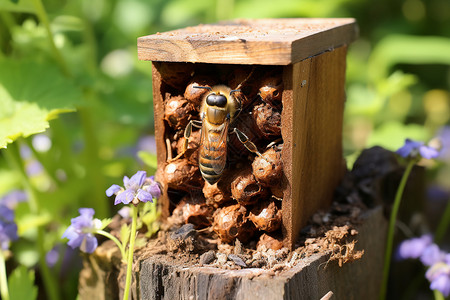 蜜蜂安乐窝背景图片