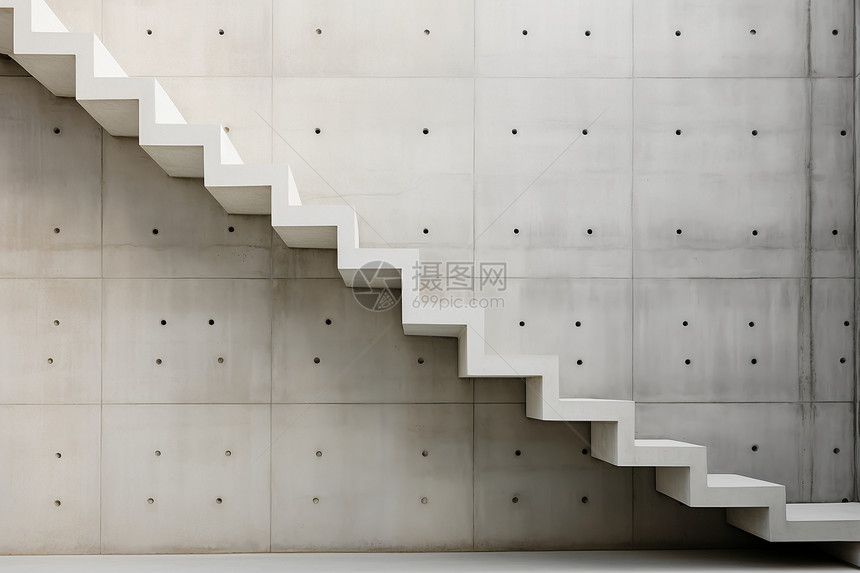 混凝土质的楼梯图片