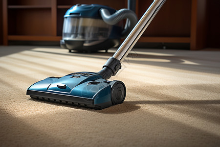 清洁地毯的吸尘器背景图片