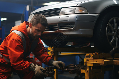 修理汽车的男性高清图片