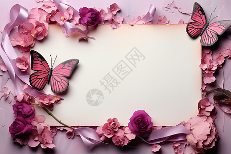 卡片装饰卡片上面浪漫的玫瑰花朵背景