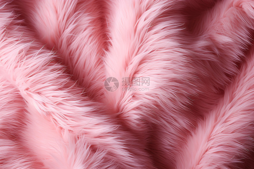 柔软的粉色绒毛图片