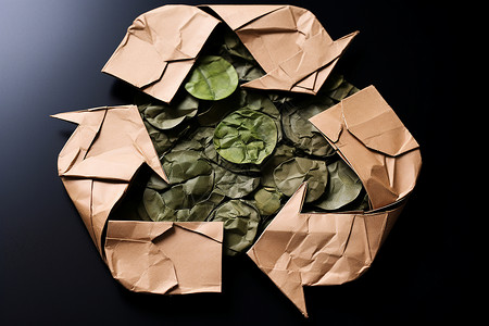 纸张保护纸质的回收标志背景