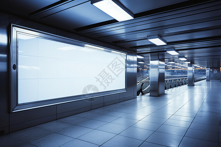 灯光下的地铁站背景图片