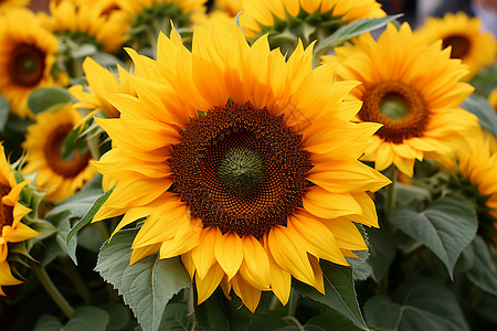 开放的太阳花背景图片