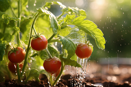 植株上的番茄高清图片