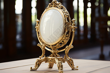 金色的复古镜子背景图片