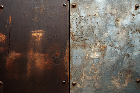 古朴的铁门背景图片