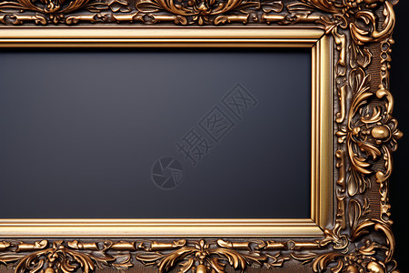 古典木制画框背景图片