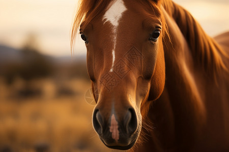 一匹栗色的马背景图片