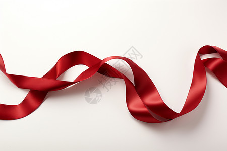 节日庆祝飘带庆祝节日的红色丝绸背景