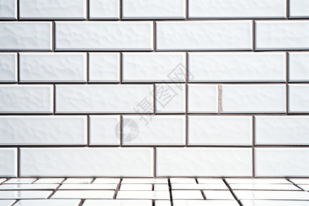 白色瓷砖墙背景图片