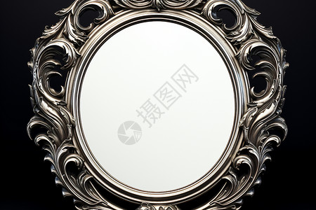 古典镶嵌银镜高清图片