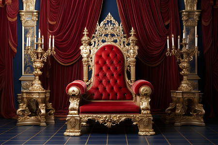 复古国王华丽复古的古典座椅背景