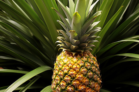 农田里成熟的菠萝背景图片