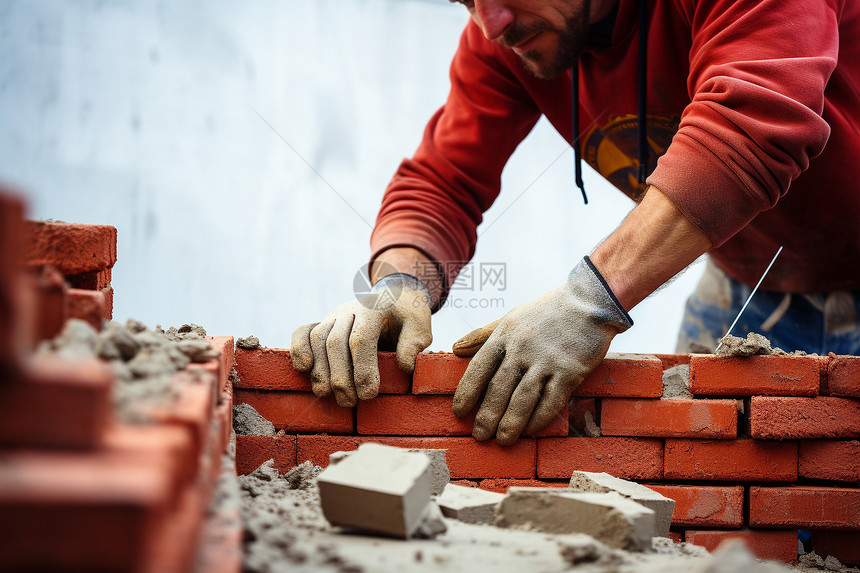 建筑工地的建筑工人图片