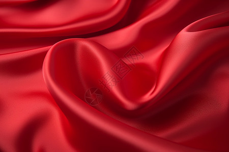青丝飘逸的红色丝绸背景图片