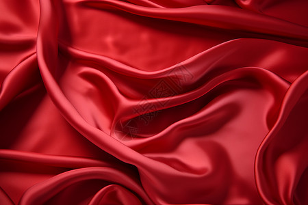 美学飘逸的红色丝绸背景图片