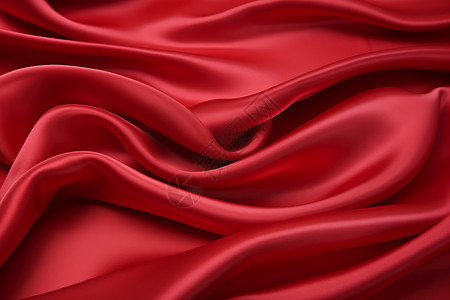 柔美光滑的红色丝绸背景图片