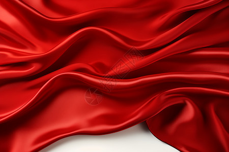 柔软的红丝绸背景图片
