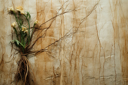 羊皮纸上的藤蔓背景图片