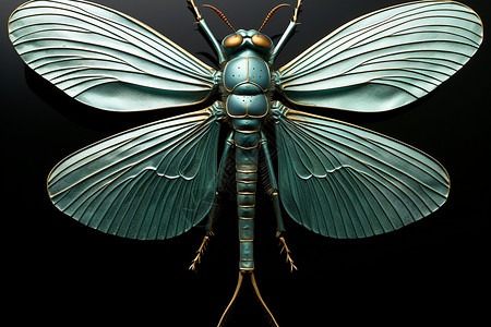 金属昆虫背景图片
