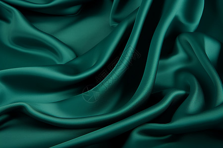 翠绿丝绸纹理背景图片