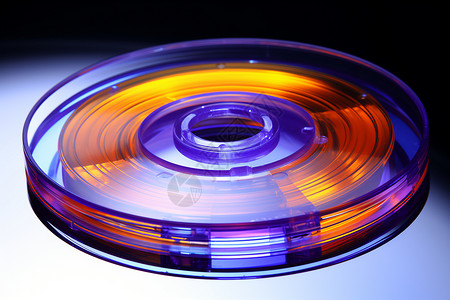 光盘刻录橙紫色的光盘背景