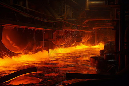 铁水金属冶炼工厂背景