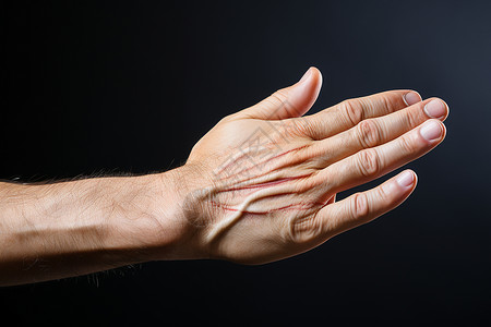 人类的手指一只人类的手背景