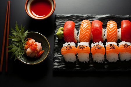 好吃的寿司套餐背景图片
