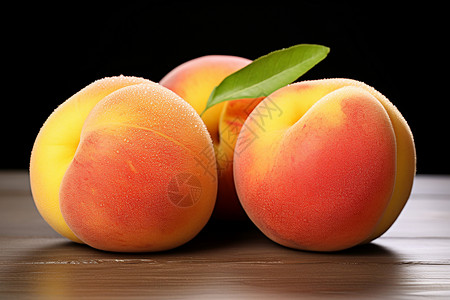 美味多汁的桃子水果背景图片