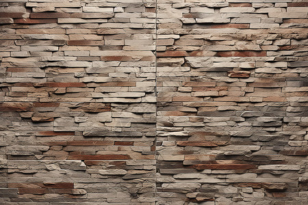 砖与木板构成的墙壁高清图片