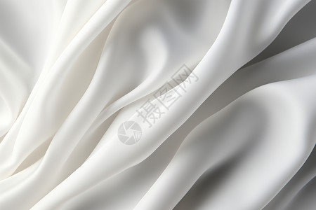 柔滑美丽的白色丝绸高清图片