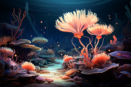 美丽的海葵背景图片