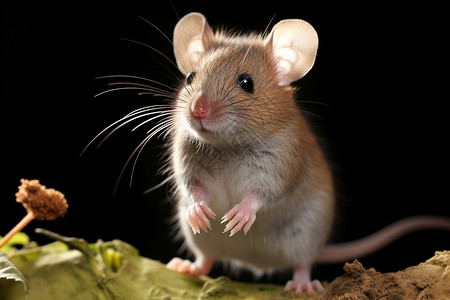 小鼠安静伫立背景图片