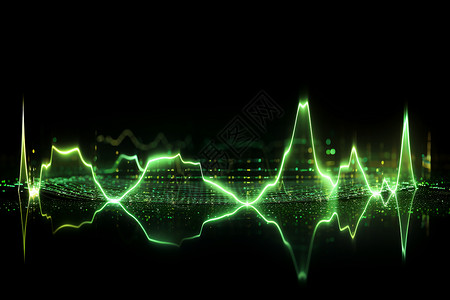 绿色力量绿色的声波设计图片