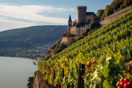 葡萄酒城堡背景图片