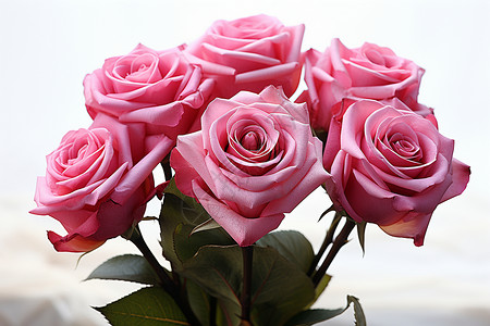 阳光下的粉红玫瑰背景图片