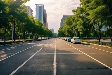 寂静的马路背景图片